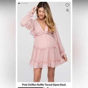 Pink blush maternity dress